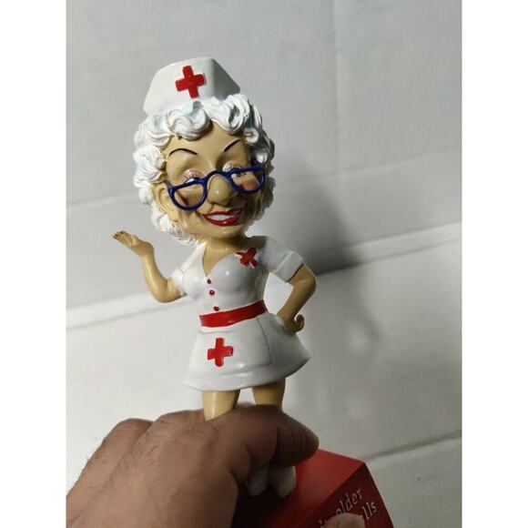 Biddys Old Nurse Woman Retirement Gag Gift Calls the Shots Figure - Picture 13 of 16